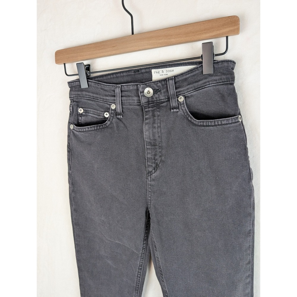 Rag Bone Jeans Nina Wythe High Rise Skinny‎ Charcoal Wash Size 25 - Picture 6 of 7